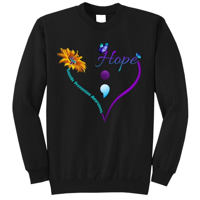 Suicide Prevention Awareness Floral Heart Sweatshirt