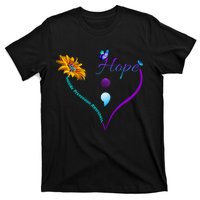 Suicide Prevention Awareness Floral Heart T-Shirt