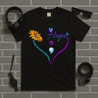 Suicide Prevention Awareness Floral Heart T-Shirt