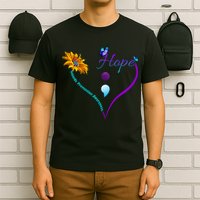 Suicide Prevention Awareness Floral Heart T-Shirt