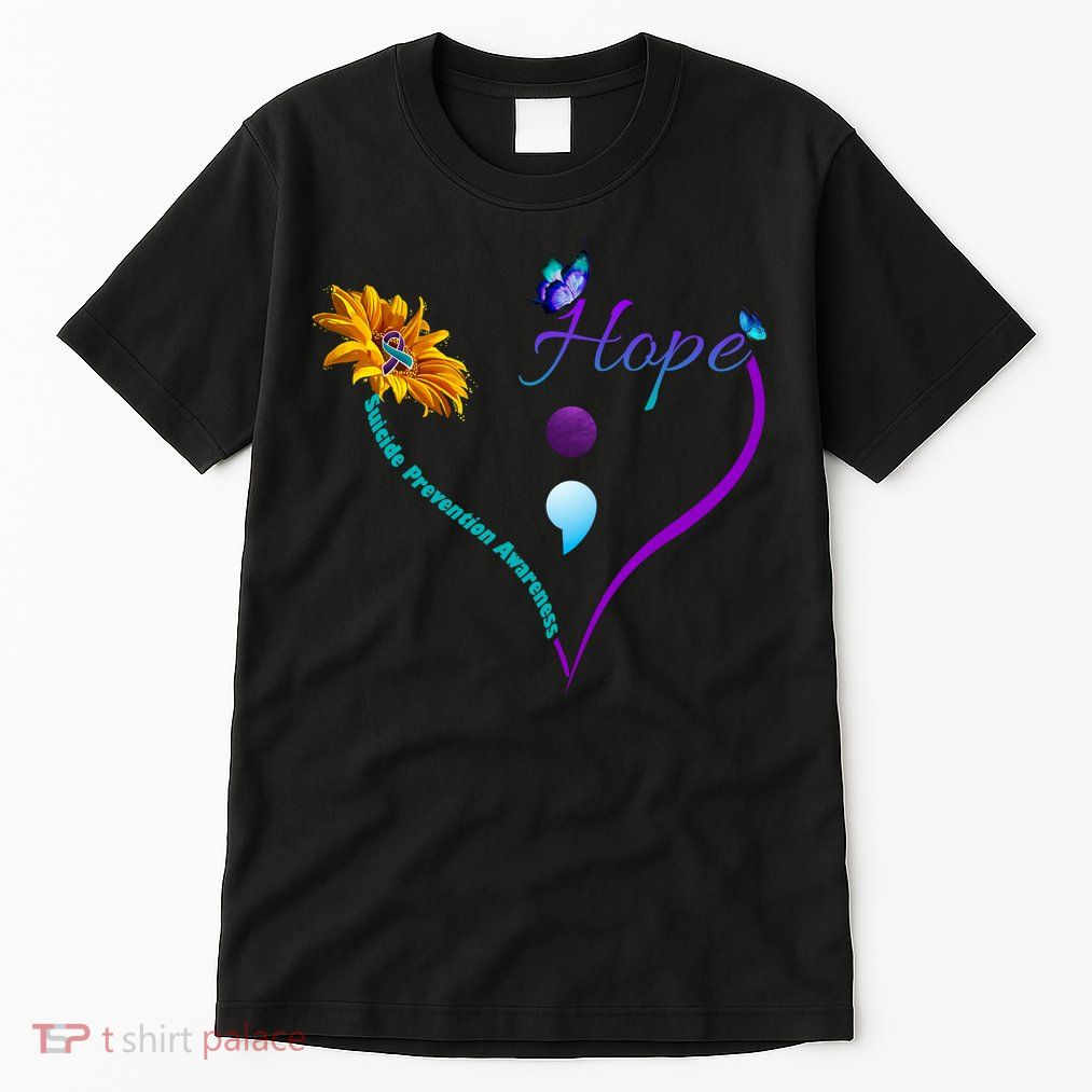Suicide Prevention Awareness Floral Heart Tall T-Shirt