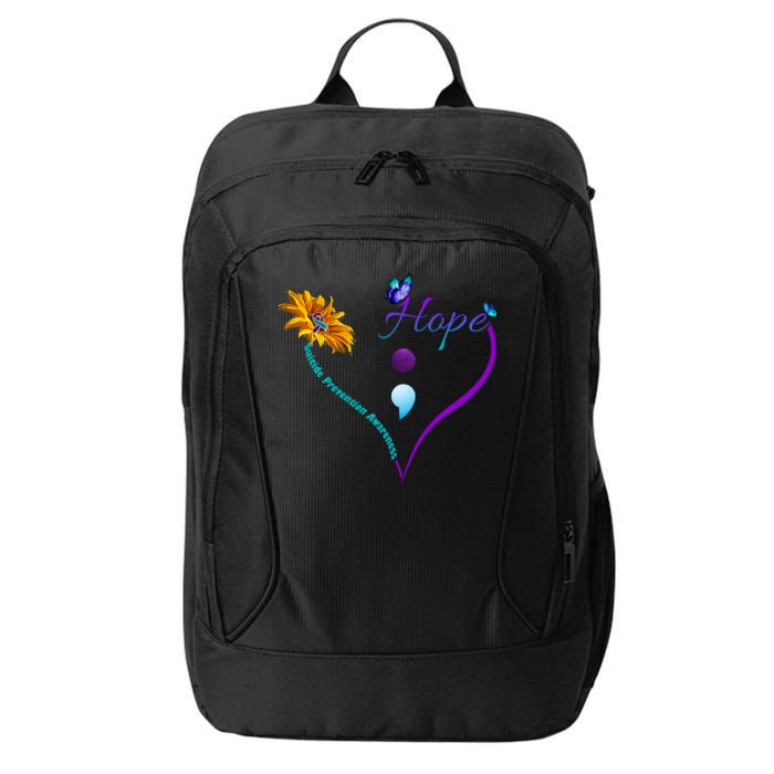 Suicide Prevention Awareness Floral Heart City Backpack