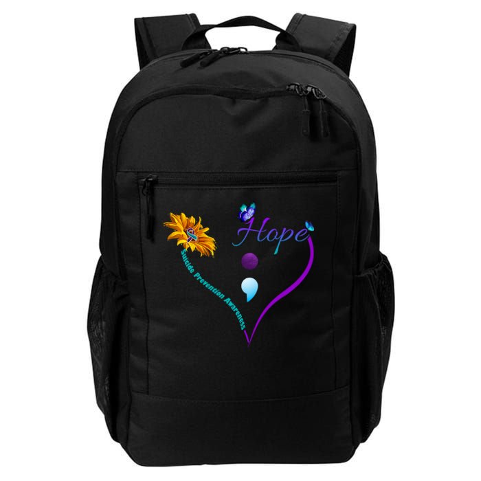 Suicide Prevention Awareness Floral Heart Daily Commute Backpack