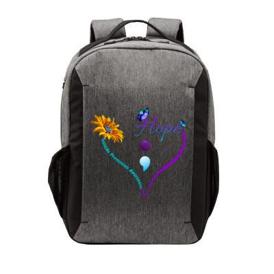 Suicide Prevention Awareness Floral Heart Vector Backpack