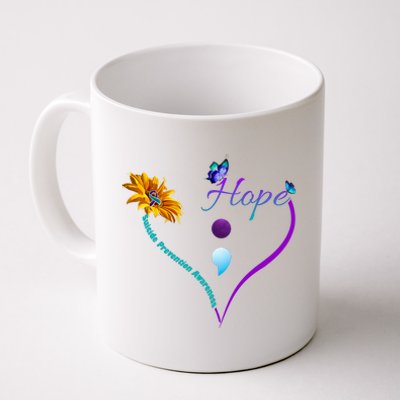 Suicide Prevention Awareness Floral Heart Coffee Mug