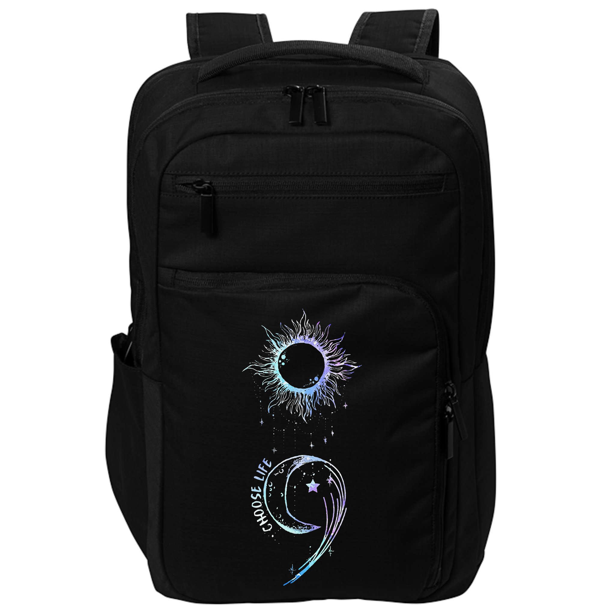 Suicide Prevention Awareness Choose Life Semicolon Gothic Impact Tech Backpack