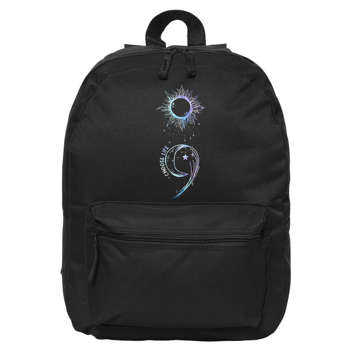 Suicide Prevention Awareness Choose Life Semicolon Gothic 16 in Basic Backpack