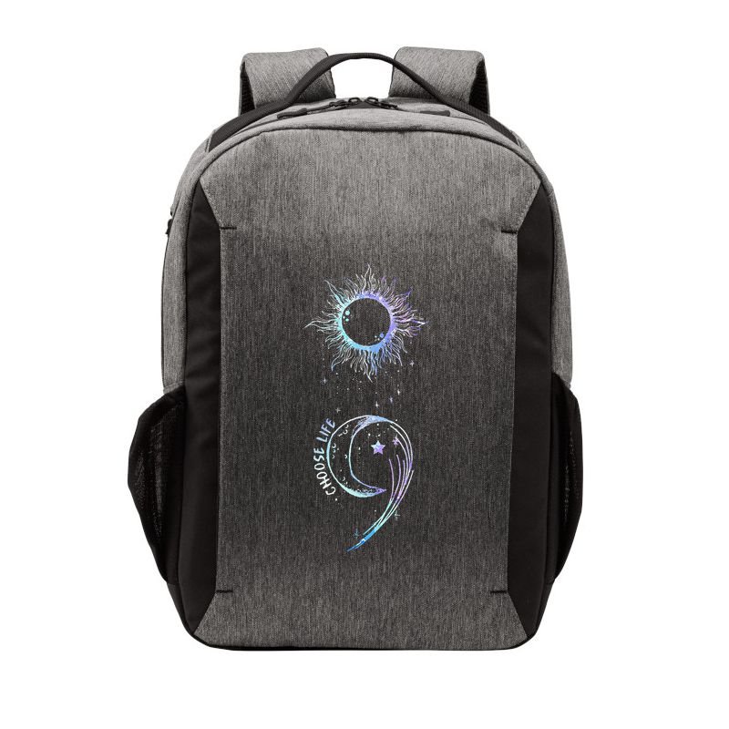 Suicide Prevention Awareness Choose Life Semicolon Gothic Vector Backpack