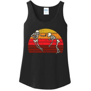 Skeleton Playin American Football Rugby Halloween Sport Ladies Essential Tank