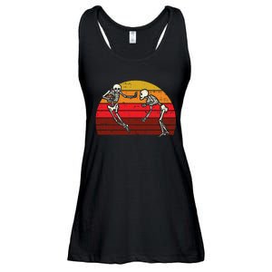 Skeleton Playin American Football Rugby Halloween Sport Ladies Essential Flowy Tank