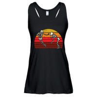 Skeleton Playin American Football Rugby Halloween Sport Ladies Essential Flowy Tank