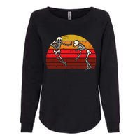 Skeleton Playin American Football Rugby Halloween Sport Womens California Wash Sweatshirt