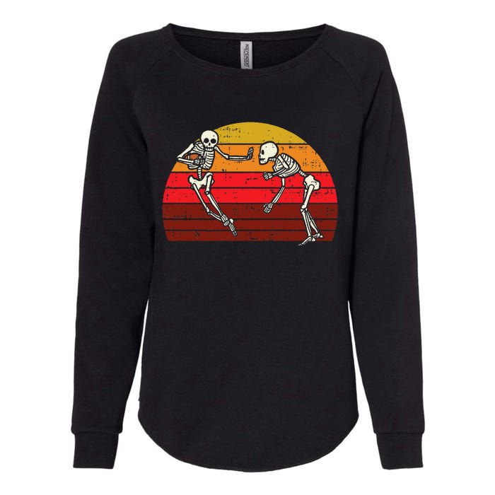 Skeleton Playin American Football Rugby Halloween Sport Womens California Wash Sweatshirt