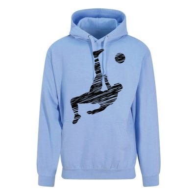 Soccer Player And Soccer Fan Motif Vintage Unisex Surf Hoodie