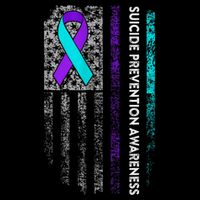 Suicide Prevention Awareness Ribbon American Flag Backpack