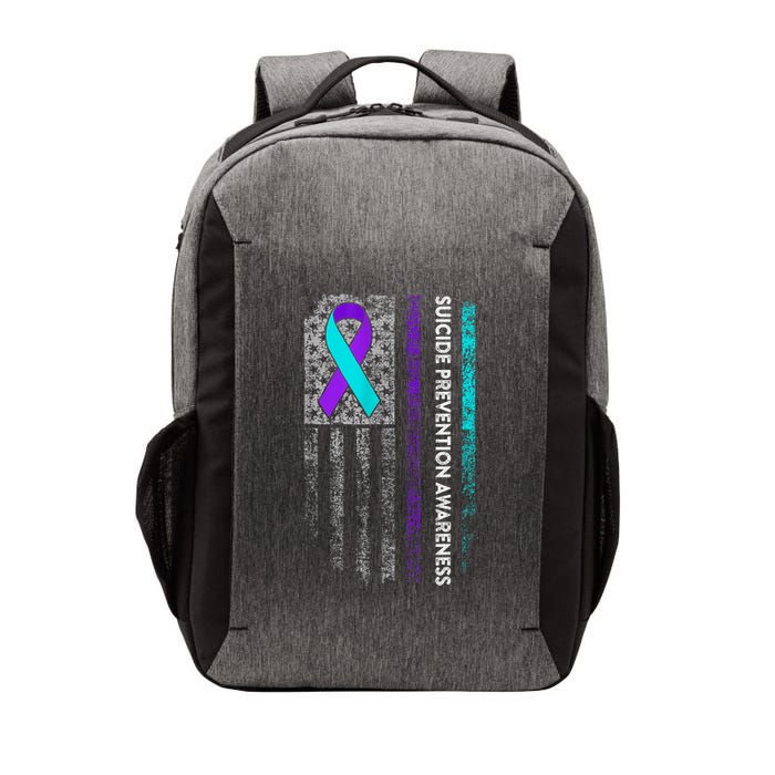 Suicide Prevention Awareness Ribbon American Flag Vector Backpack