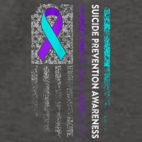 Suicide Prevention Awareness Ribbon American Flag Vector Backpack