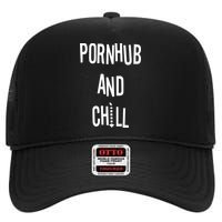 Spreadshirt Pornhub And Chill High Crown Mesh Back Trucker Hat