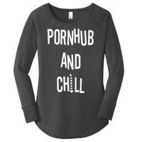 Spreadshirt Pornhub And Chill Women's Perfect Tri Tunic Long Sleeve Shirt