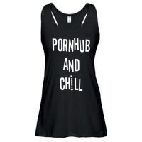 Spreadshirt Pornhub And Chill Ladies Essential Flowy Tank