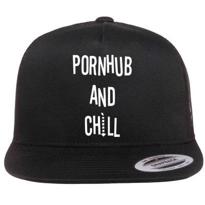 Spreadshirt Pornhub And Chill Flat Bill Trucker Hat