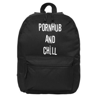 Spreadshirt Pornhub And Chill 16 in Basic Backpack