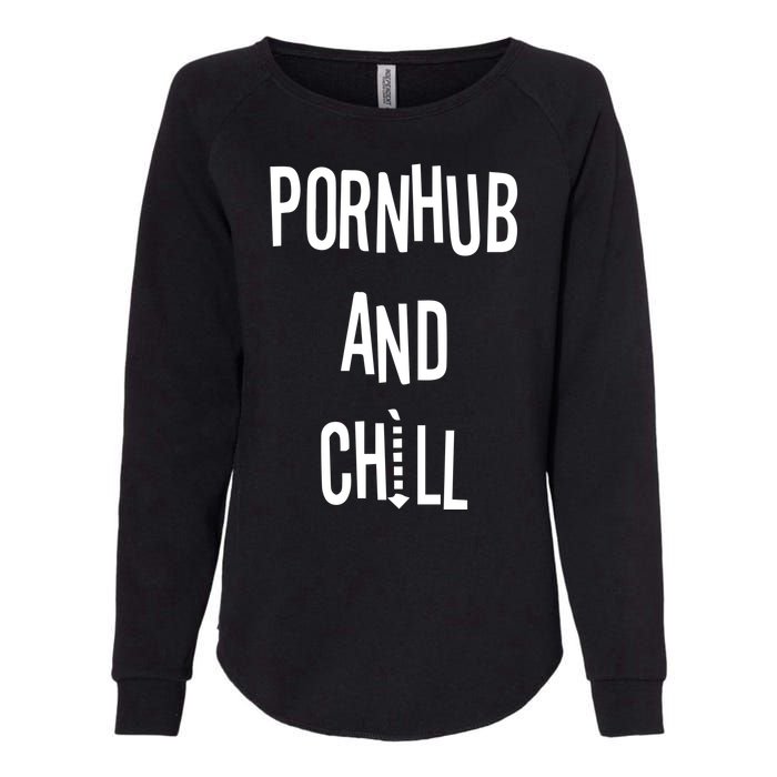 Spreadshirt Pornhub And Chill Womens California Wash Sweatshirt