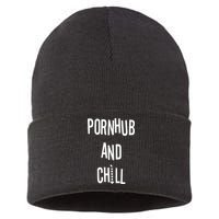 Spreadshirt Pornhub And Chill Sustainable Knit Beanie