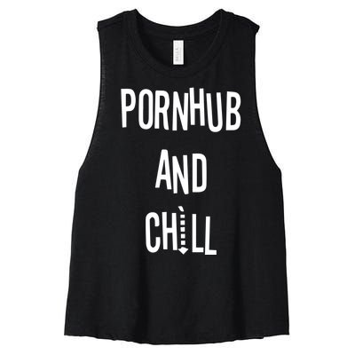 Spreadshirt Pornhub And Chill Women's Racerback Cropped Tank