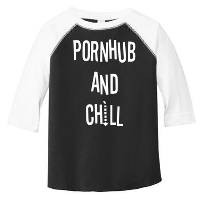 Spreadshirt Pornhub And Chill Toddler Fine Jersey T-Shirt