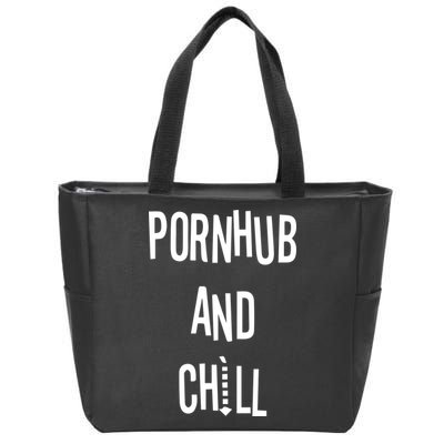 Spreadshirt Pornhub And Chill Zip Tote Bag