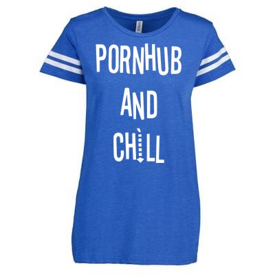 Spreadshirt Pornhub And Chill Enza Ladies Jersey Football T-Shirt