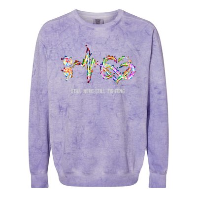 Suicide Prevention Awareness Gift Colorblast Crewneck Sweatshirt