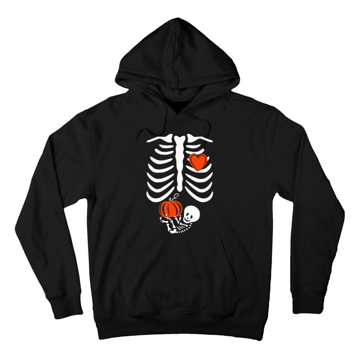 Skeleton Pregnancy Announcement XRay Halloween Costume Hoodie