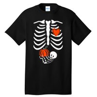 Skeleton Pregnancy Announcement XRay Halloween Costume Tall T-Shirt