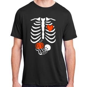 Skeleton Pregnancy Announcement XRay Halloween Costume Adult ChromaSoft Performance T-Shirt