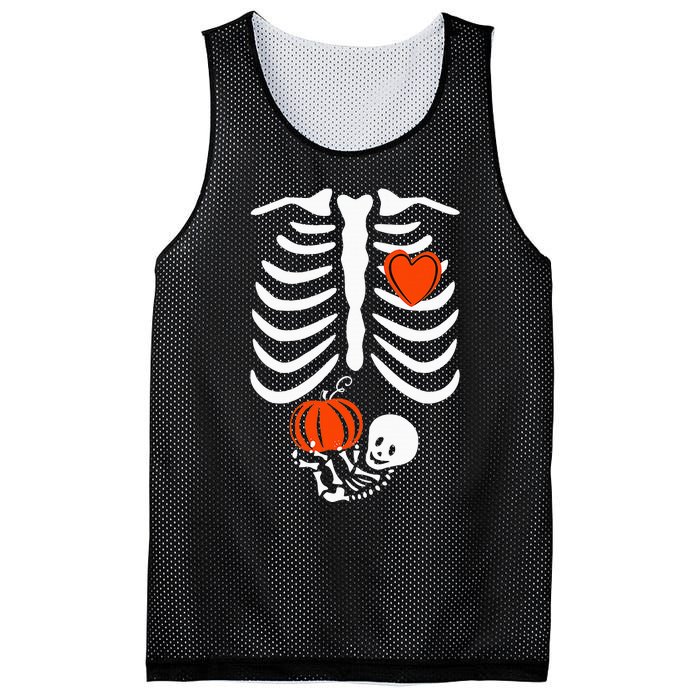 Skeleton Pregnancy Announcement XRay Halloween Costume Mesh Reversible Basketball Jersey Tank