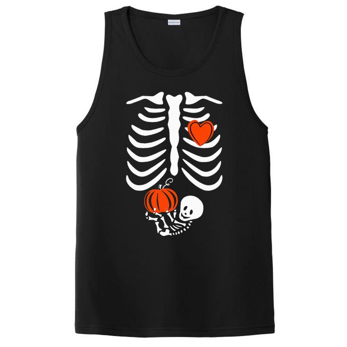 Skeleton Pregnancy Announcement XRay Halloween Costume PosiCharge Competitor Tank