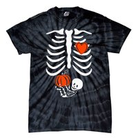 Skeleton Pregnancy Announcement XRay Halloween Costume Tie-Dye T-Shirt