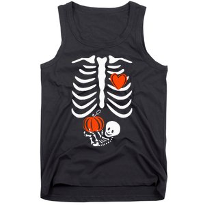 Skeleton Pregnancy Announcement XRay Halloween Costume Tank Top