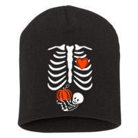 Skeleton Pregnancy Announcement XRay Halloween Costume Short Acrylic Beanie