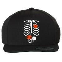 Skeleton Pregnancy Announcement XRay Halloween Costume Wool Snapback Cap