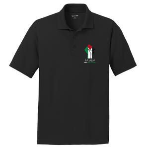 Support Palestine and Gaza Arabic Design for a Cause PosiCharge RacerMesh Polo