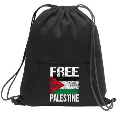 support Palestine and Gaza Jerusalem Sweatshirt Cinch Pack Bag