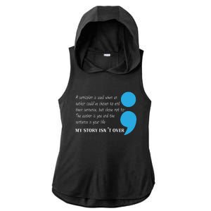 Suicide Prevention And Depression Awareness Ladies PosiCharge Tri-Blend Wicking Draft Hoodie Tank