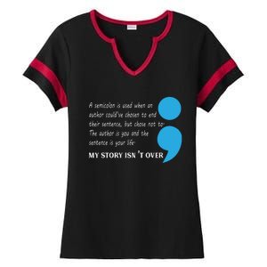 Suicide Prevention And Depression Awareness Ladies Halftime Notch Neck Tee