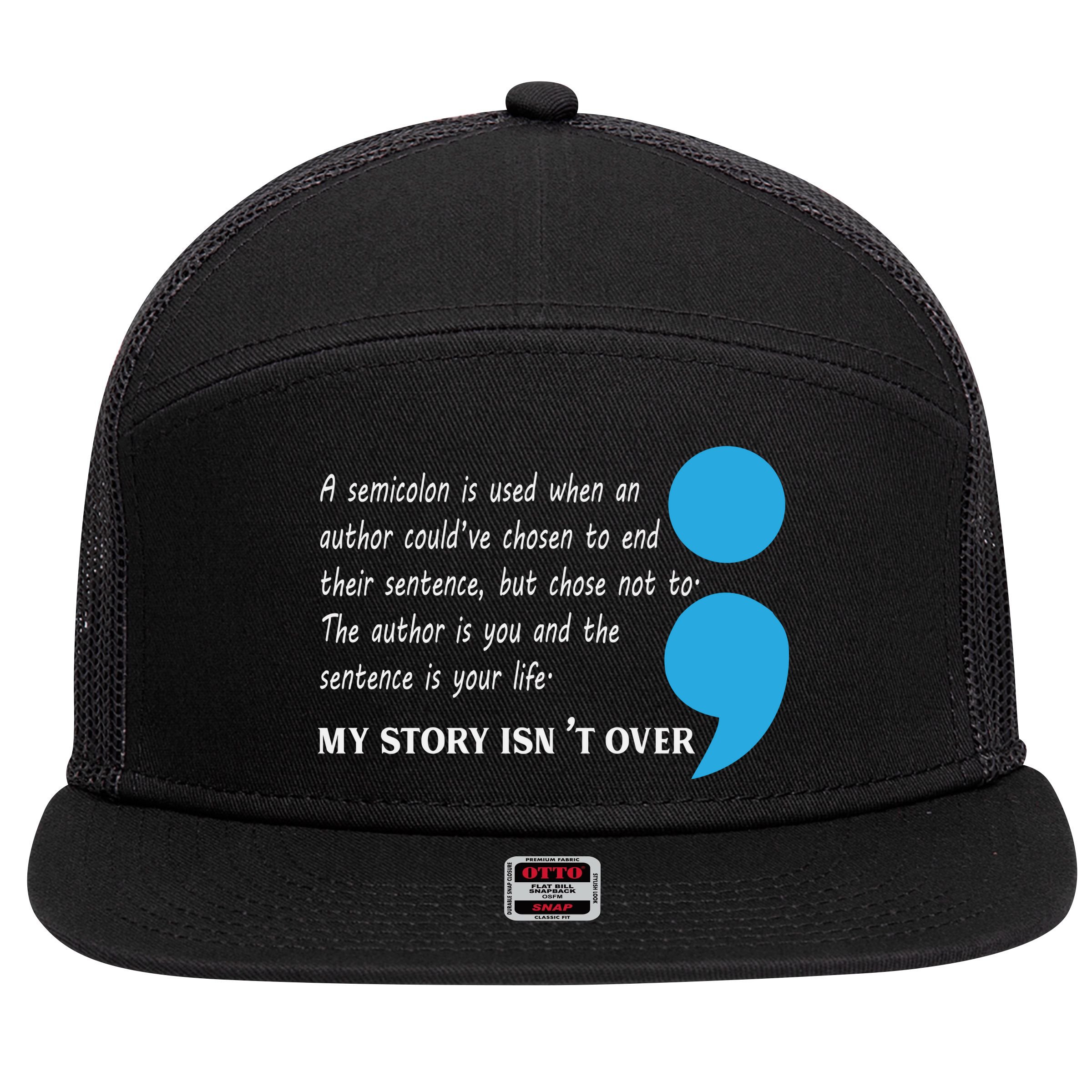 Suicide Prevention And Depression Awareness 7 Panel Mesh Trucker Snapback Hat