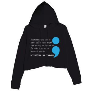 Suicide Prevention And Depression Awareness Crop Fleece Hoodie