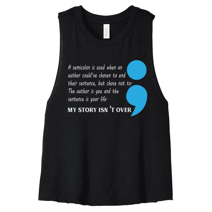 Suicide Prevention And Depression Awareness Women's Racerback Cropped Tank