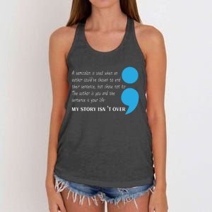 Suicide Prevention And Depression Awareness Women's Knotted Racerback Tank